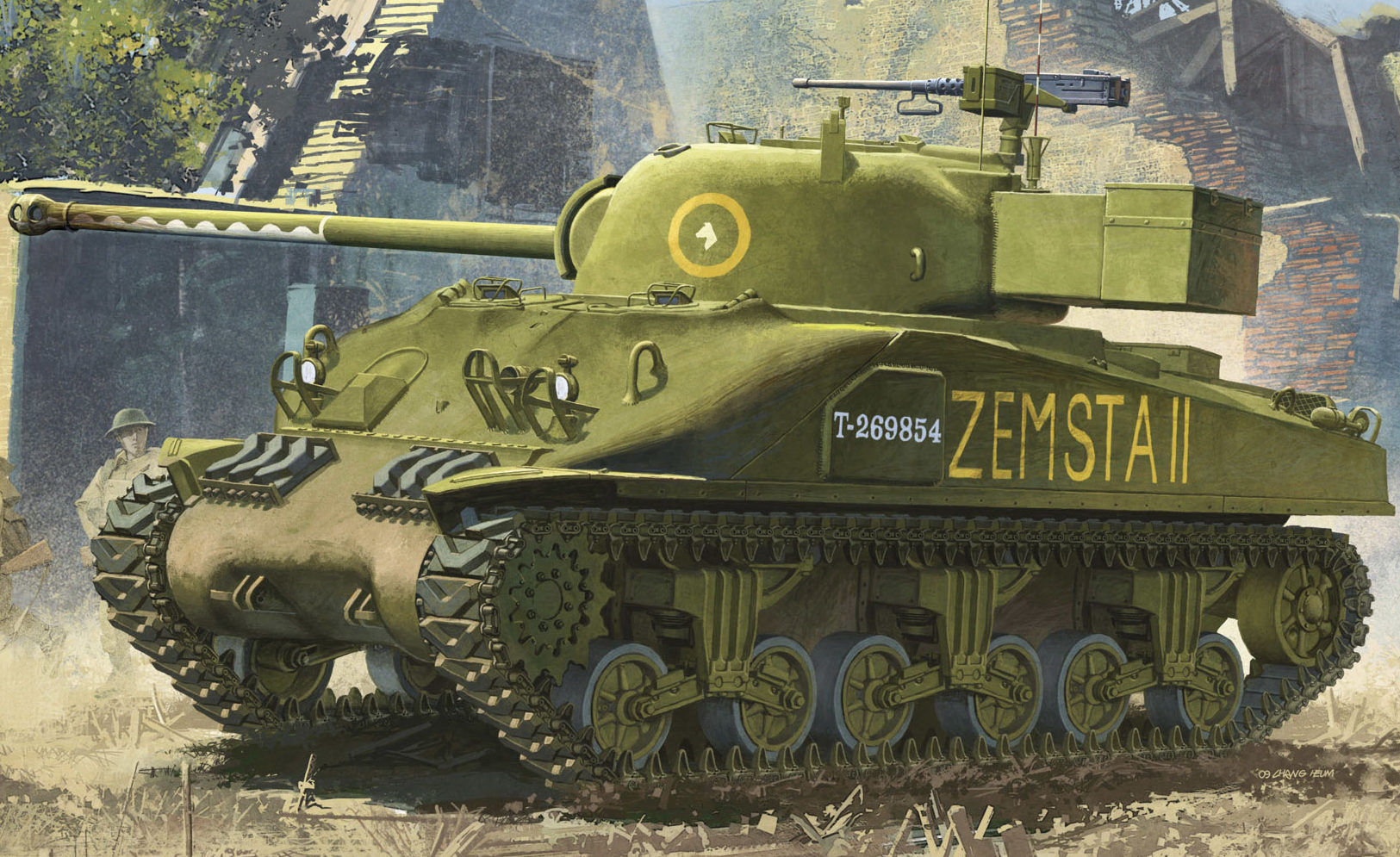 Heum Chang. Танк Sherman Mk.Ic.