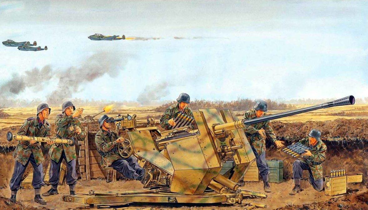 Volstad Ronald. Расчет зенитного орудия 3.7-cm Flak 37.