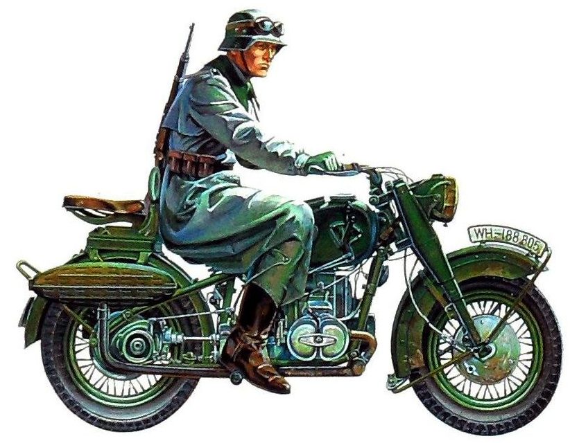 Onishi Masami. Немецкие мотоциклисты.