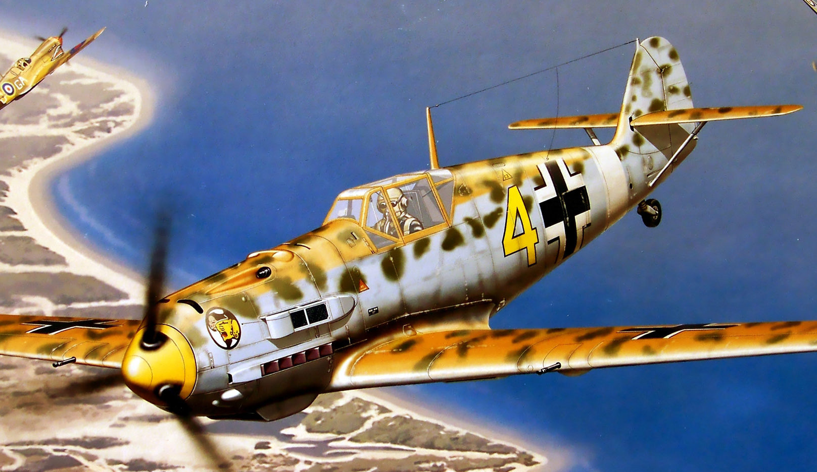 Štěpánek Petr. Истребитель Bf-109.