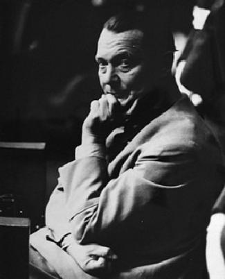 Герман Геринг на Нюрнбергском процессе. 1945 г.