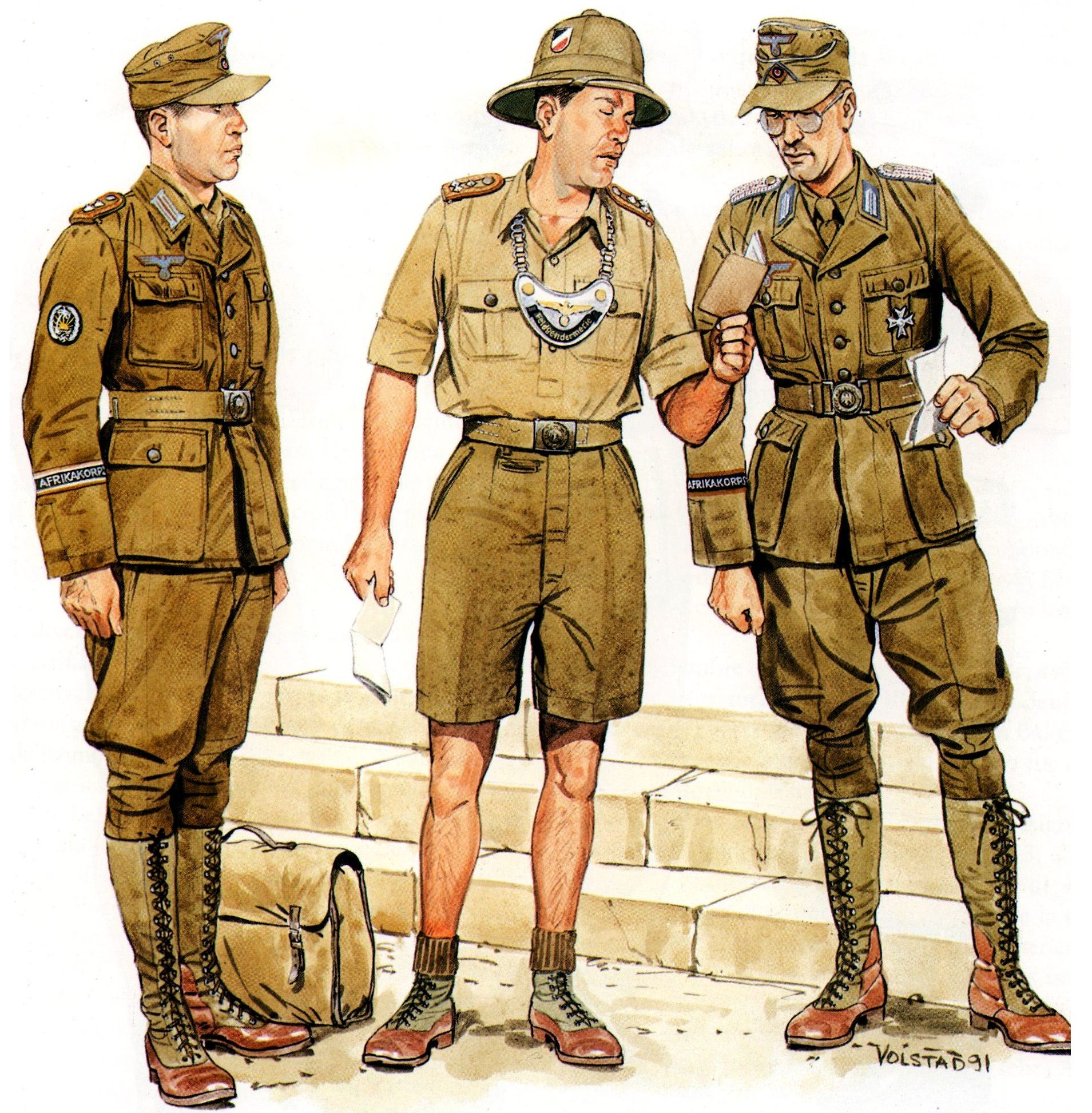 Солдаты в тропической униформе.