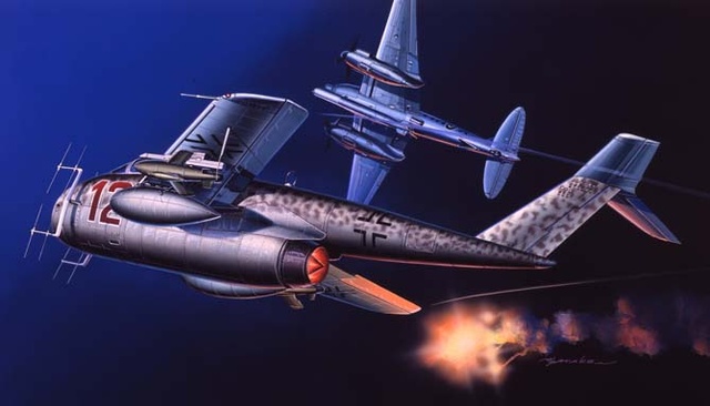Satake Masao. Реактивный самолет Messerschmitt Me 1101.