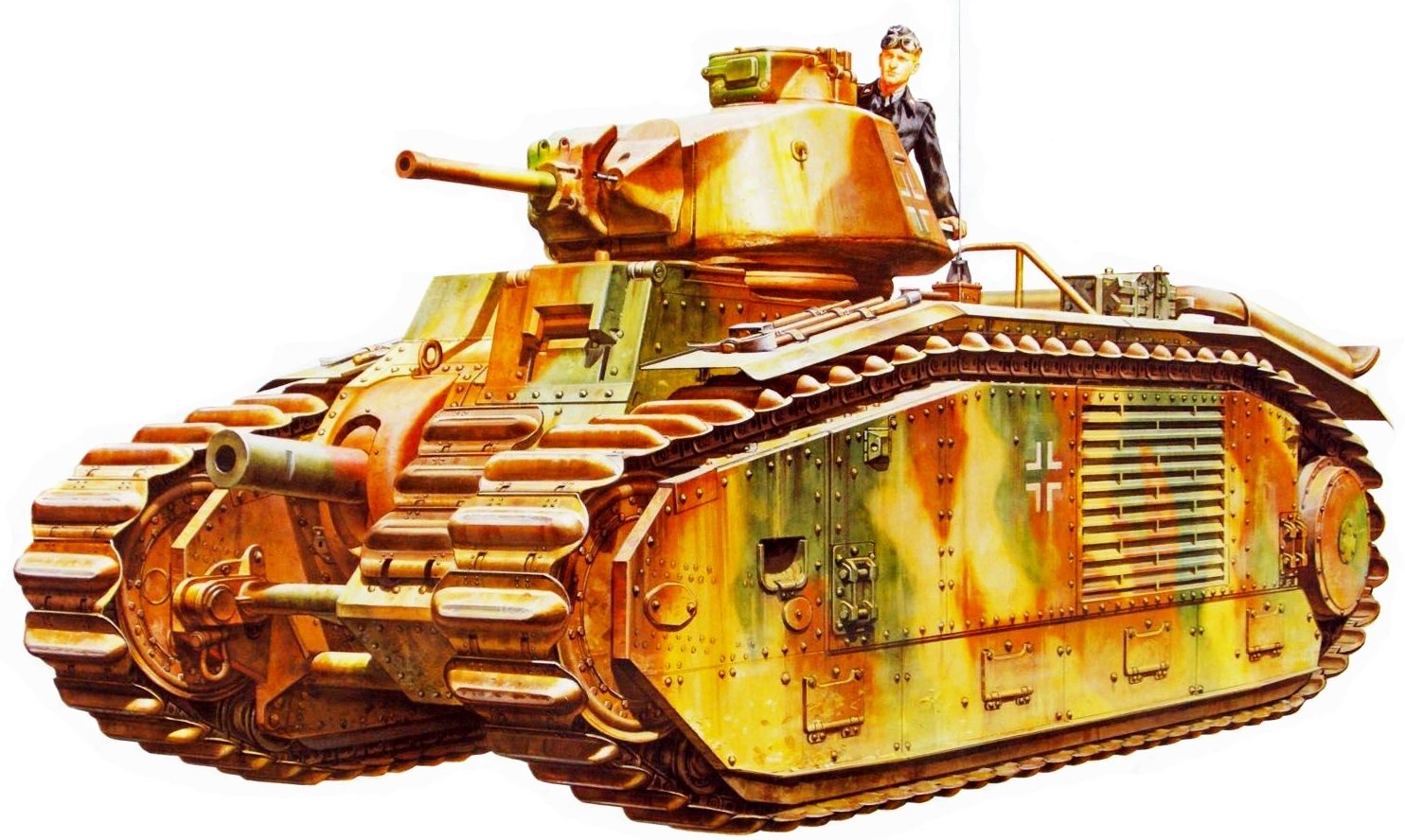 Onishi Masami. Танк Panzerkampfwagen B2 740(f).
