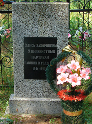 д. Майск Белыничского р-на. Братская могила, в которой похоронено 9 неизвестных советских воинов. 