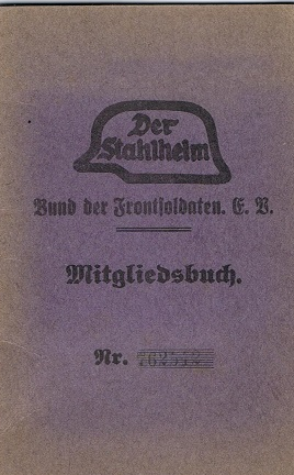 Членский билет в Стальхембунде.