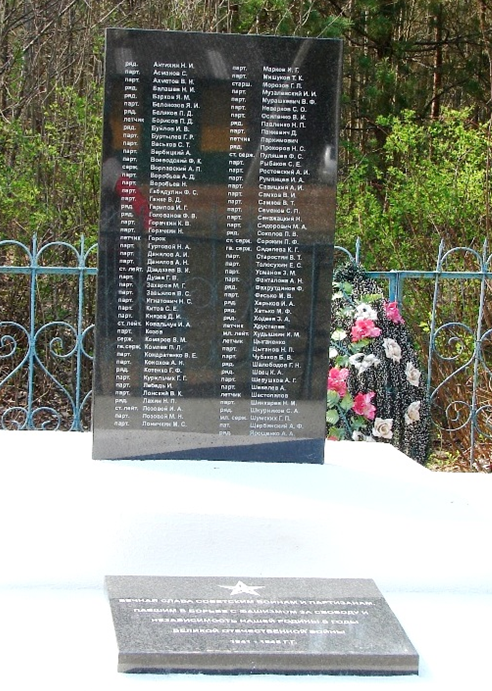 д. Глубокий Брод Белыничского р-на. Братская могила, в которой похоронено 95 воинов и партизан, погибших в 1943-1944 годах. 