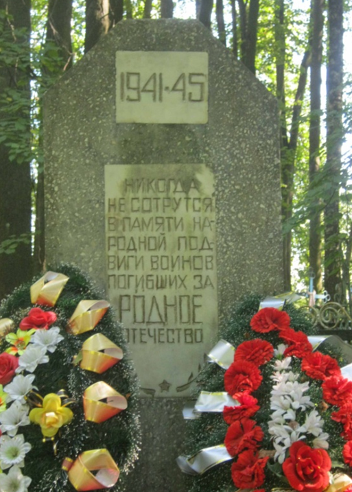 д. Ельня Памятник в городском парке, установленный на братской могиле, которой похоронено 4 неизвестных советских воина, погибших в 1943 году. 