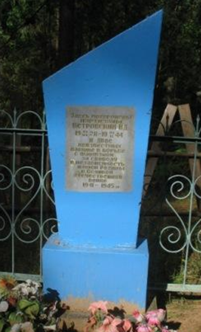 д. Николаевка Белыничского р-на. Братская могила на кладбище, в которой похоронено 3 партизана, погибших в 1943 г.