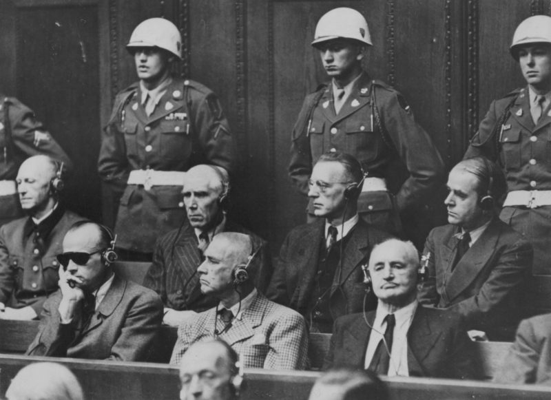 Ялмар Шахт на Нюрнберском процессе. 1945 г.