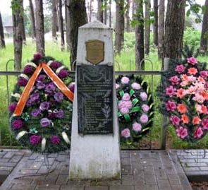 п. Елизово Осиповичского р-на. Памятник, установленный на братской могиле воинам, погибшим 4 октября 1941 г. 