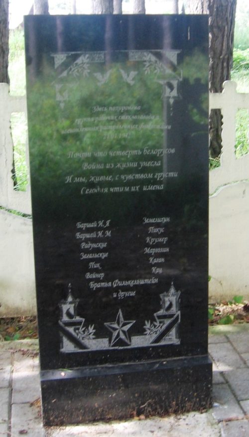 п. Елизово Осиповичского р-на. Памятник на кладбище был установлен в 1967 году на братской могиле, в которой похоронено 16 советских воинов, в т.ч. 2 неизвестных, погибших в 1942 году.