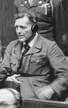 Иоганн Шверин на Нюрнберском процессе. 1947 г.