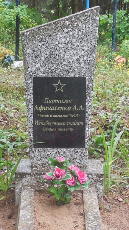 д. Хвощёвка Могилевского р-на. Братская могила на сельском кладбище.