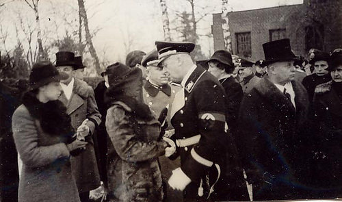 Ганс Ламмерс на похоронах Ричарда Рюдигера. Восточная Пруссия.1939 г.