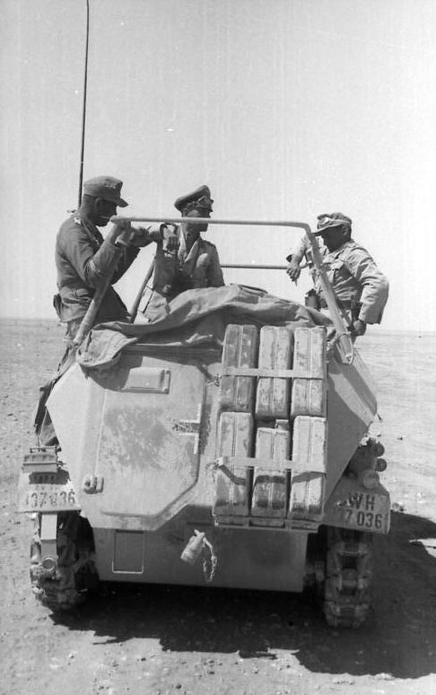 Фриц Байерлейн, Эрвин Роммель и Альберт Кессельринг. Северная Африка. 1942 г.