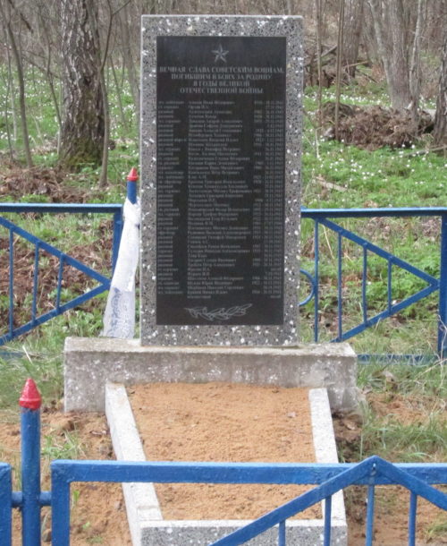 д. Березяки-2 Краснопольского р-на. Памятник, установленный на братской могиле, в которой похоронено 42 советских воина, в т.ч. 1 неизвестный, погибших в 1943 году.