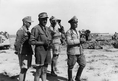 Фриц Байерлейн, Эрвин Роммель и Отто Гофмана фон Вальдау. Египет. 1942 г.