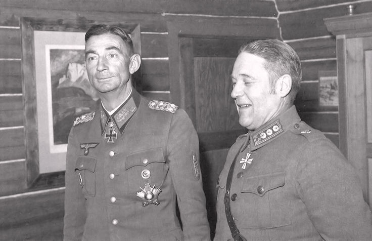 Эдуард Дитль и Оива Иоганн Вилламо. 1943 г.