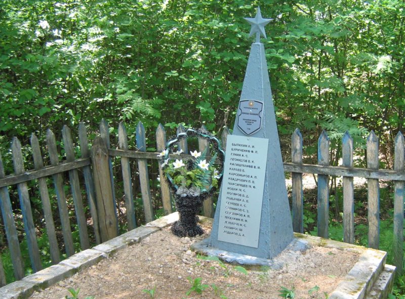 д. Зальково Дрибинского р-на. Памятник установлен на братской могиле, в которой похоронено 19 советских воинов, погибших в годы войны.