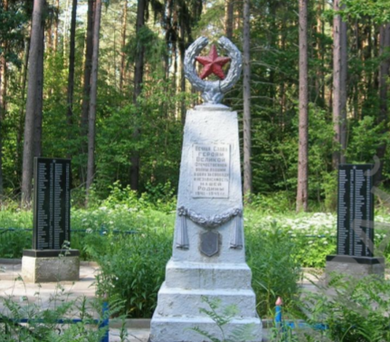 д. Скварск Чауского р-на. Братская могила, в которой захоронено 787 воинов.