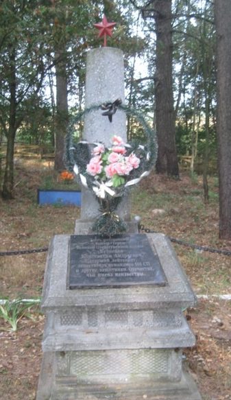 д. Концы Кричевского р-на. Обелиск установлен на братской могиле воинов, погибших в 1943 году и умерших от ран в госпитале. 