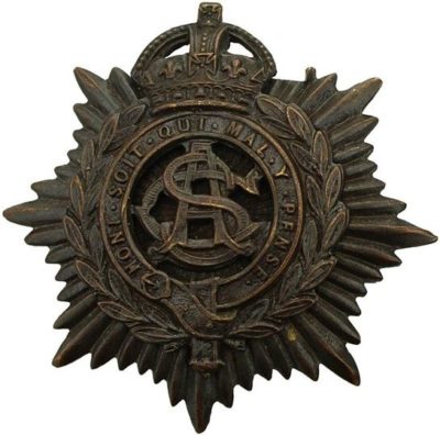 Солдатский полковой знак 1-го полка легкой кавалерии.