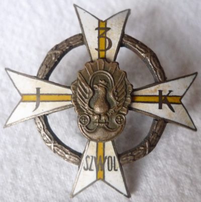 Аверс и реверс полкового знака 3-го Мазовецкого полка легкой кавалерии им. полковника Яна Козетульского.