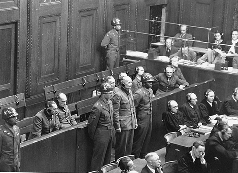 Лотар Рендулич на Нюрнбергском процессе. 1948 г.
