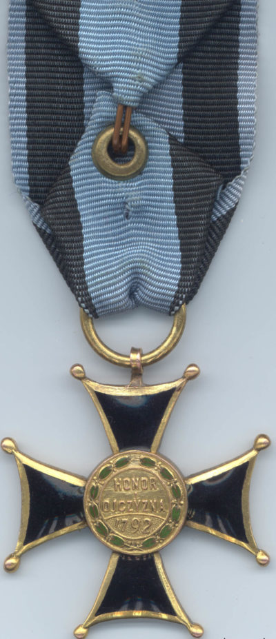 Реверс Рыцарского крест ордена Виртути Милитари.