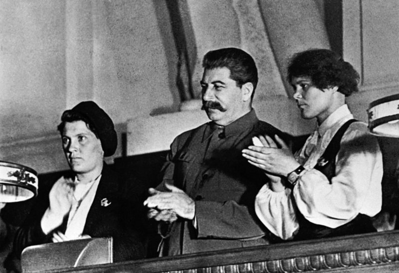 Сталин на съезде комсомола. 1936 год.