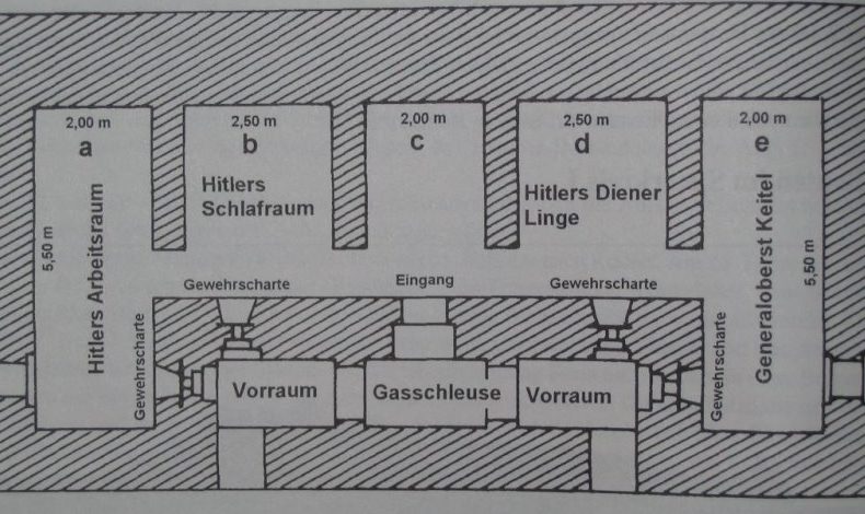 Поэтажные планы бункера фюрера.