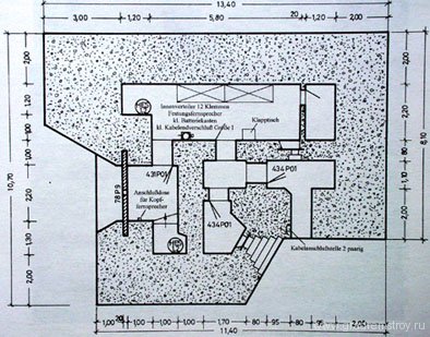 План-схема бомбоубежища фюрера.