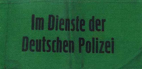 Нарукавные повязки «На службе немецкой полиции».