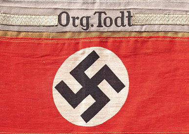Стандартные нарукавные повязки руководящего состава организации Тодта.