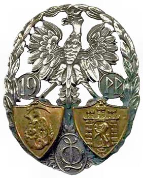 Офицерский полковой знак 19-го пехотного полка.