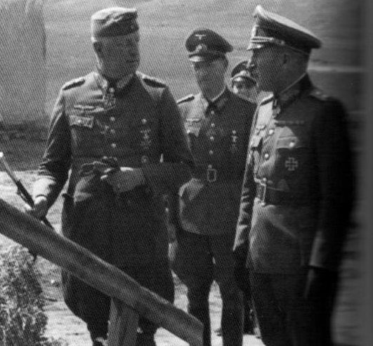 Эрхард Раус, Эрих фон Манштейн и Ханс Шпайдель. 1941 г.