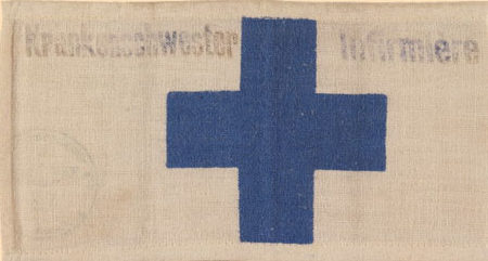 Нарукавная повязка еврейской медсестры в Бельгии.