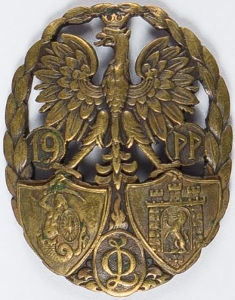 Солдатский полковой знак 19-го пехотного полка.
