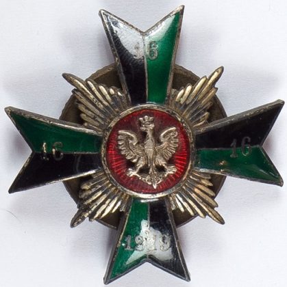 Полковой знак 16-й Поморского полка легкой артиллерии.