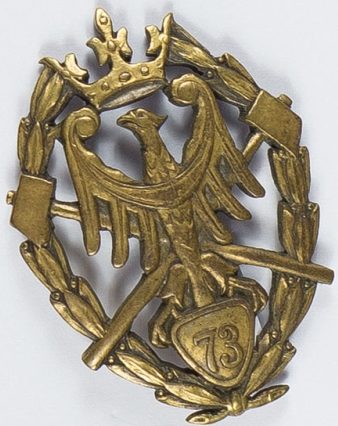Солдатский полковой знак 73-го пехотного полка.