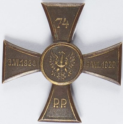 Солдатский полковой знак 74-го пехотного полка.