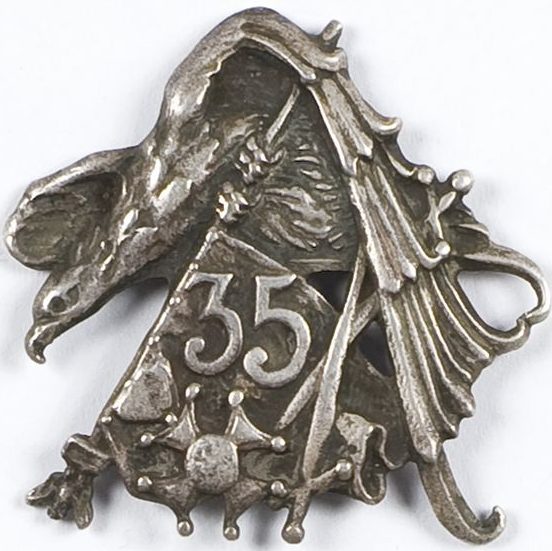 Аверс и реверс полкового знака 35-го пехотного полка. 