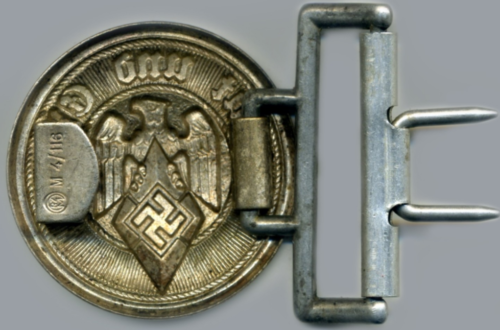 Парадный ремень с серебристыми пряжками руководящего состава Hitlerjugend.