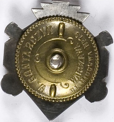 Аверс и реверс полкового знака 1-го тяжелого артиллерийского полка.