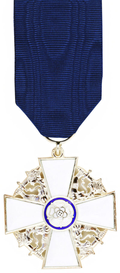 Рыцарский крест ордена Белой розы Финляндии.