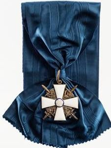 Большой крест ордена Белой розы Финляндии с мечами на широкой ленте для мужчин.