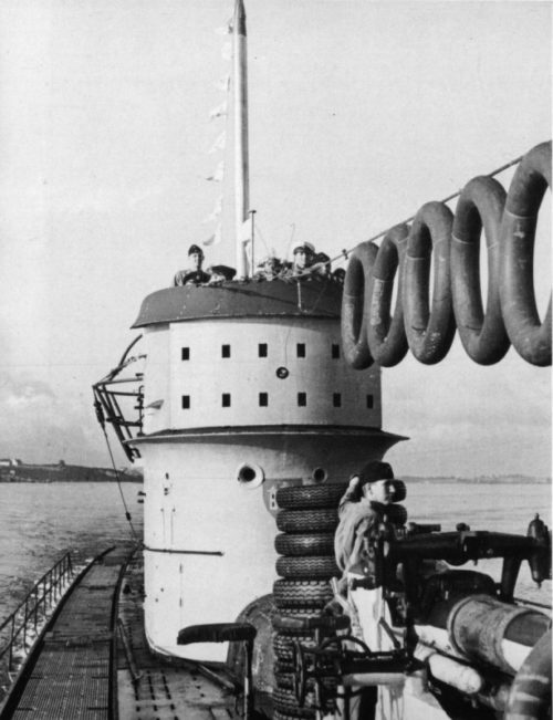 Подлодка «U-156» в гавани французского порта Лорьян. Ноябрь 1942 г.