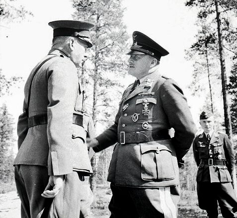 Ганс Штумпф и Ялмар Сииласий в Финляндии. 1941 г.