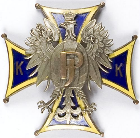 Аверс и реверс памятный знак кадетского корпуса им. Юзефа Пилсудского.